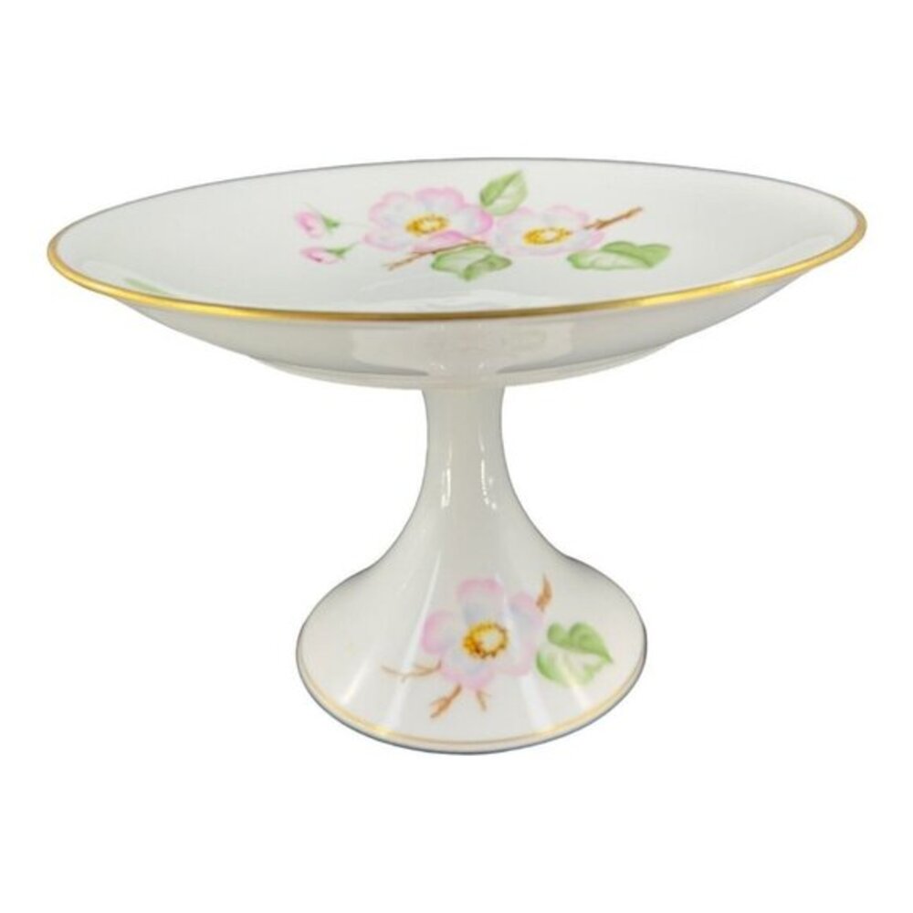 Thomas Bavaria Decope WJS Porcelain Ceramic Cake Stand Plate Footed Compote VTG